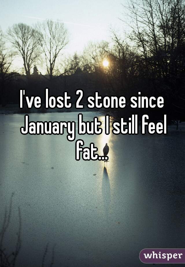 I've lost 2 stone since January but I still feel fat... 