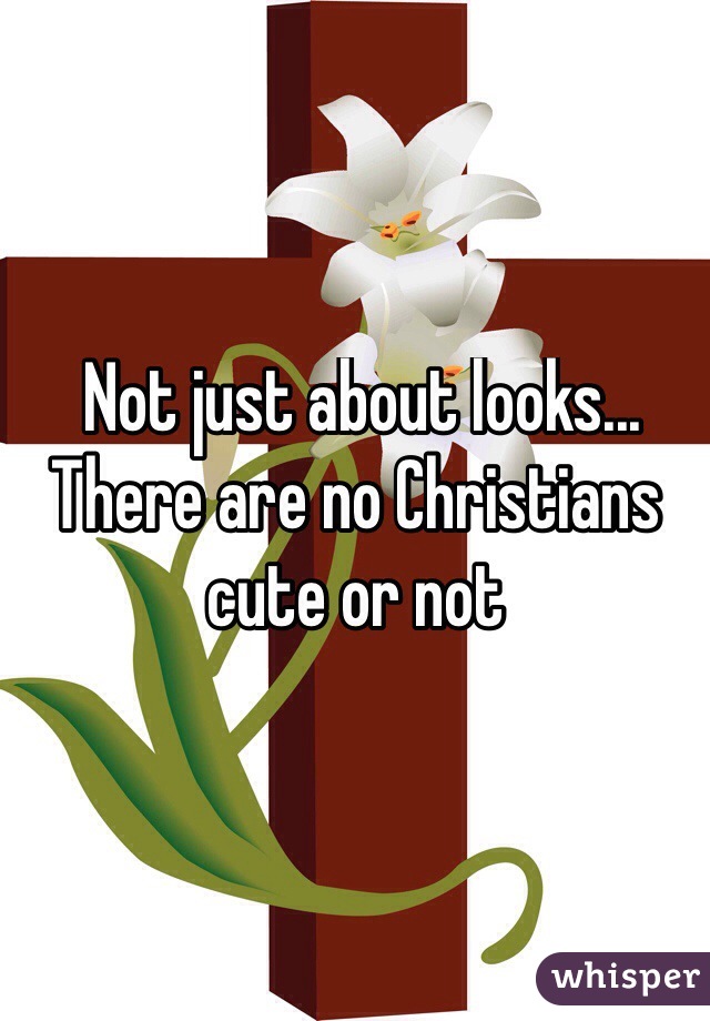  Not just about looks... There are no Christians cute or not 
