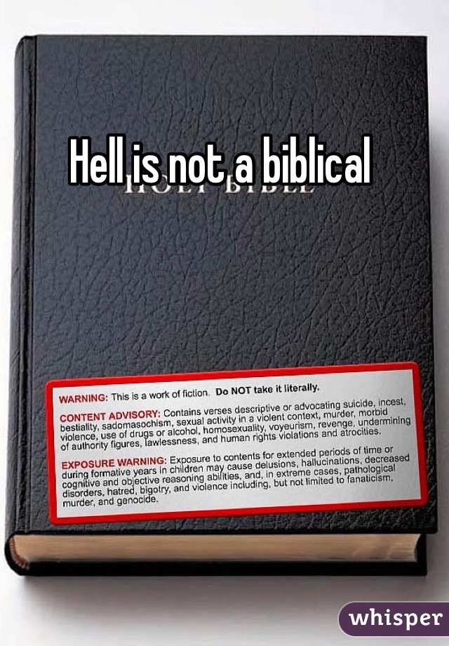 Hell is not a biblical 