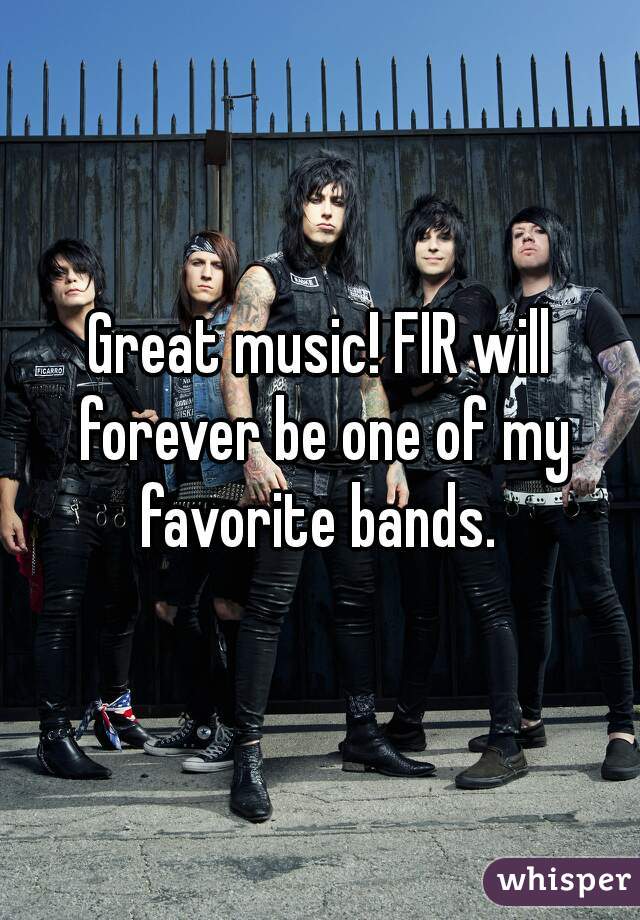 Great music! FIR will forever be one of my favorite bands. 