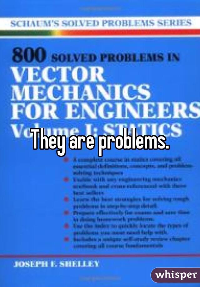 They are problems. 
