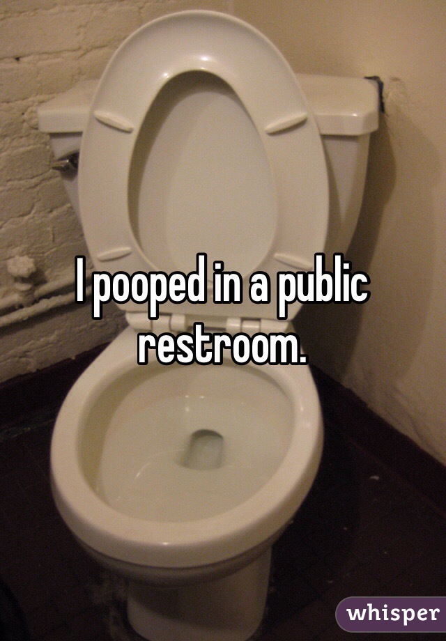 I pooped in a public restroom. 