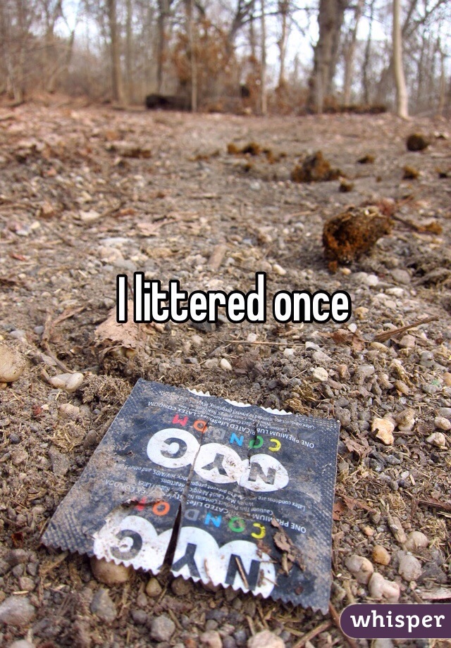 I littered once 