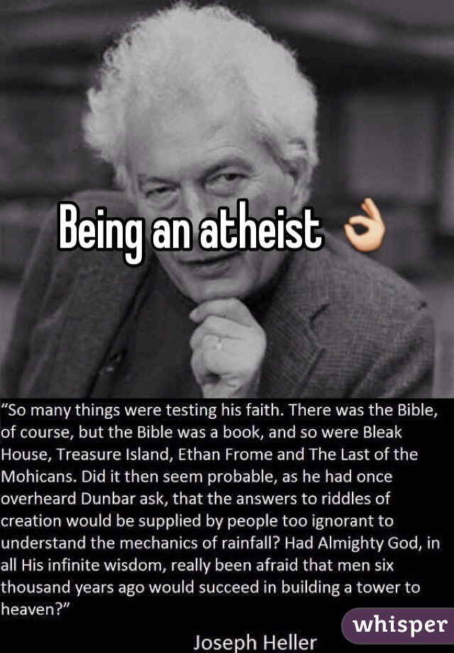 Being an atheist 👌