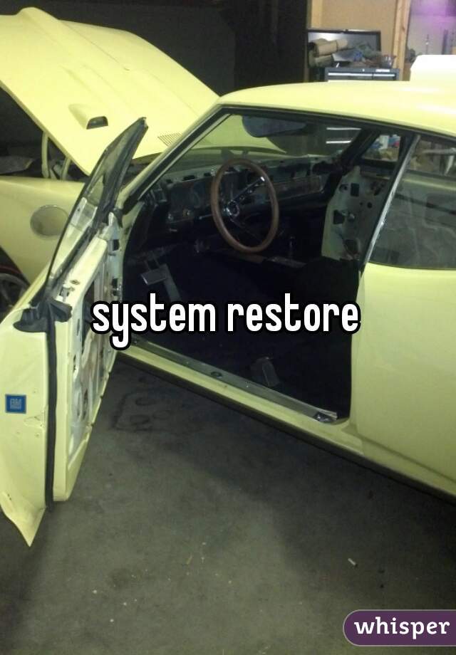 system restore