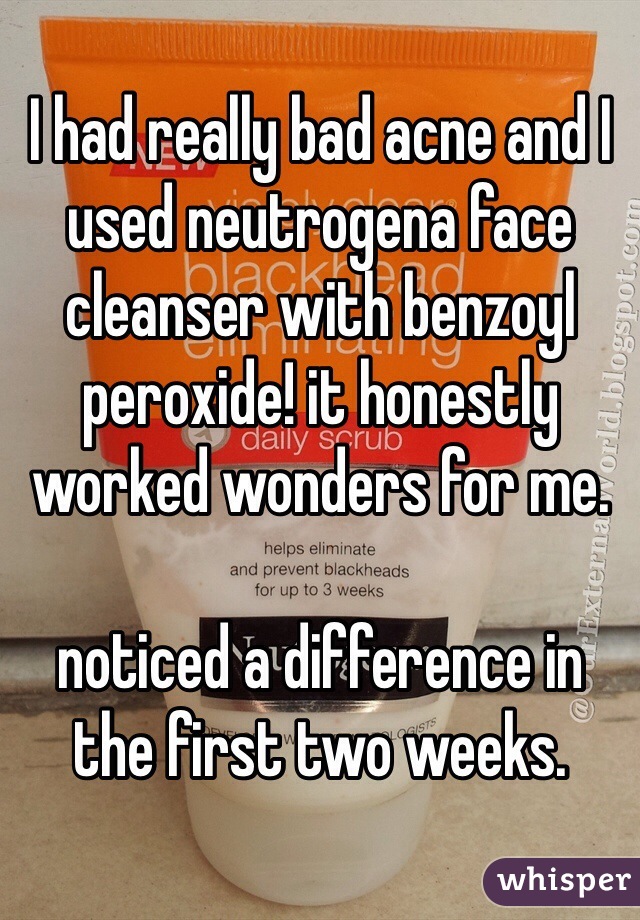 I had really bad acne and I used neutrogena face cleanser with benzoyl peroxide! it honestly worked wonders for me. 

noticed a difference in the first two weeks. 