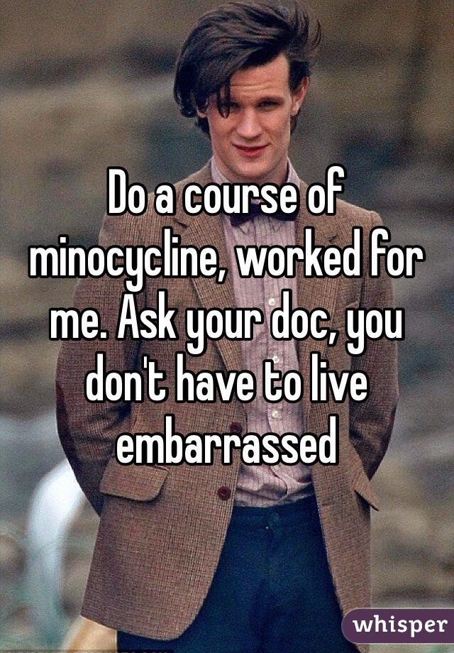 Do a course of minocycline, worked for me. Ask your doc, you don't have to live embarrassed