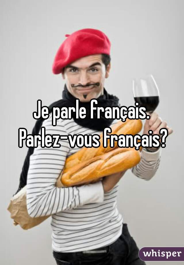 Je parle français. Parlez-vous français?