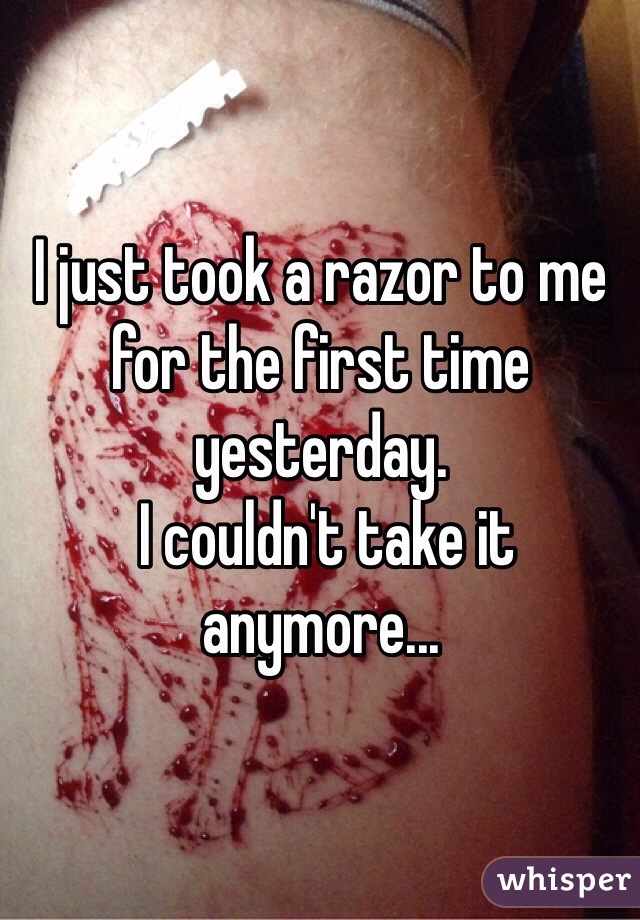 I just took a razor to me for the first time yesterday.
 I couldn't take it anymore...