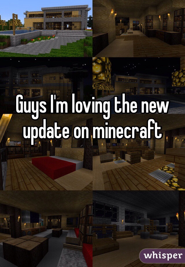 Guys I'm loving the new update on minecraft
