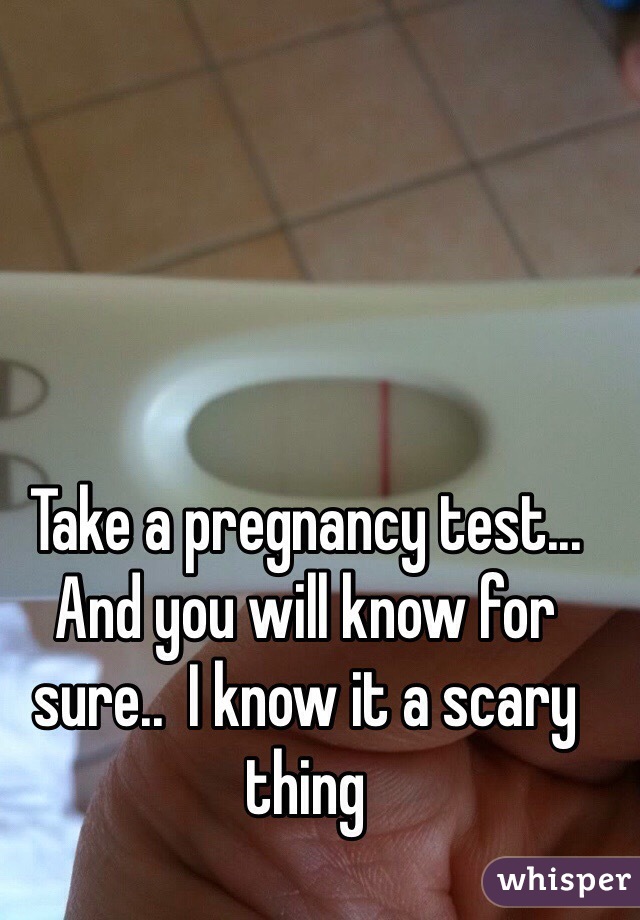 Take a pregnancy test... And you will know for sure..  I know it a scary thing