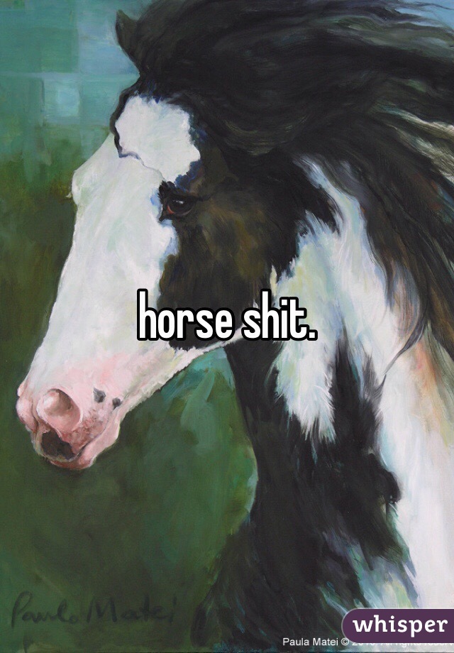 horse shit.