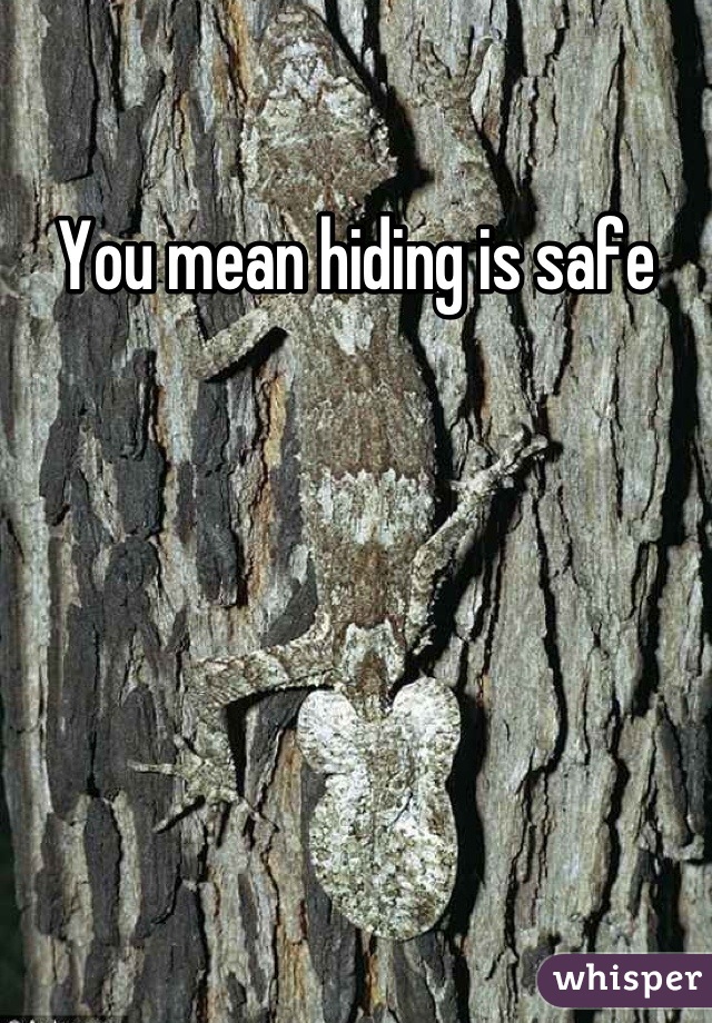 You mean hiding is safe