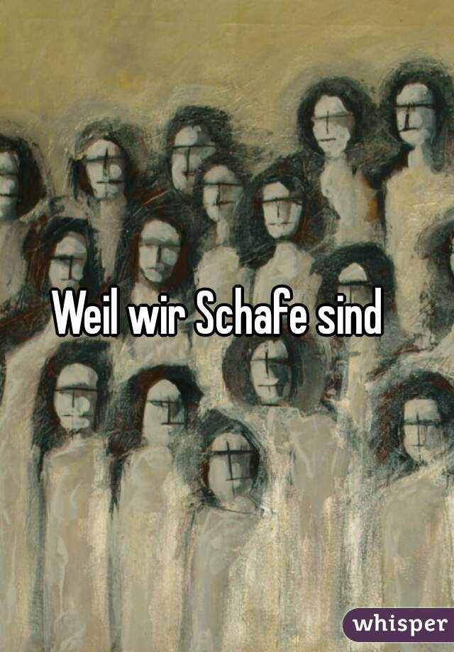 Weil wir Schafe sind  