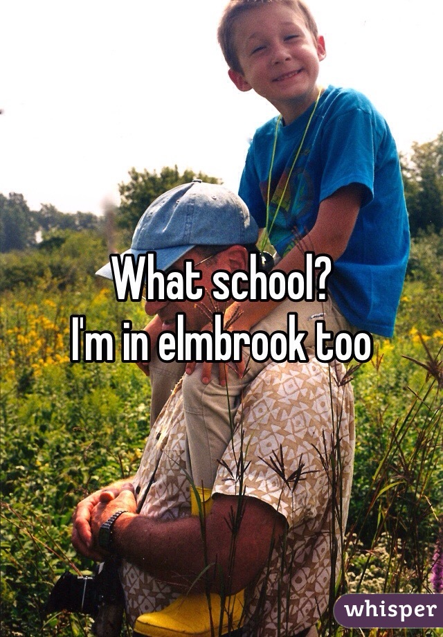 What school? 
I'm in elmbrook too