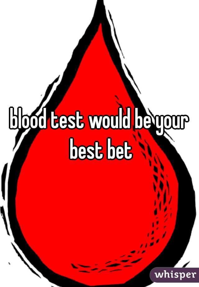 blood test would be your best bet