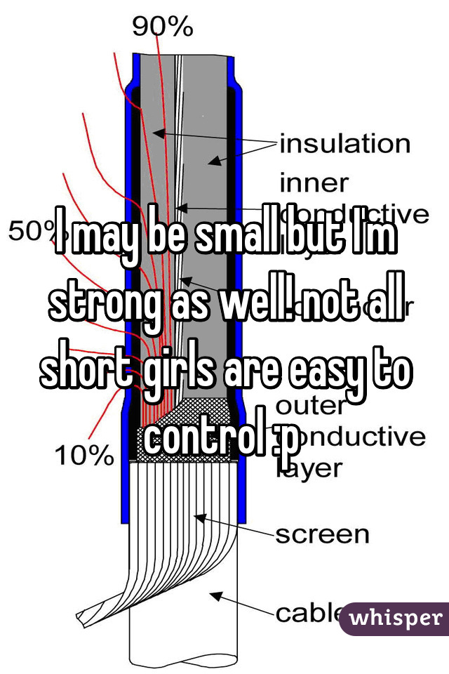 I may be small but I'm strong as well! not all short girls are easy to control :p 