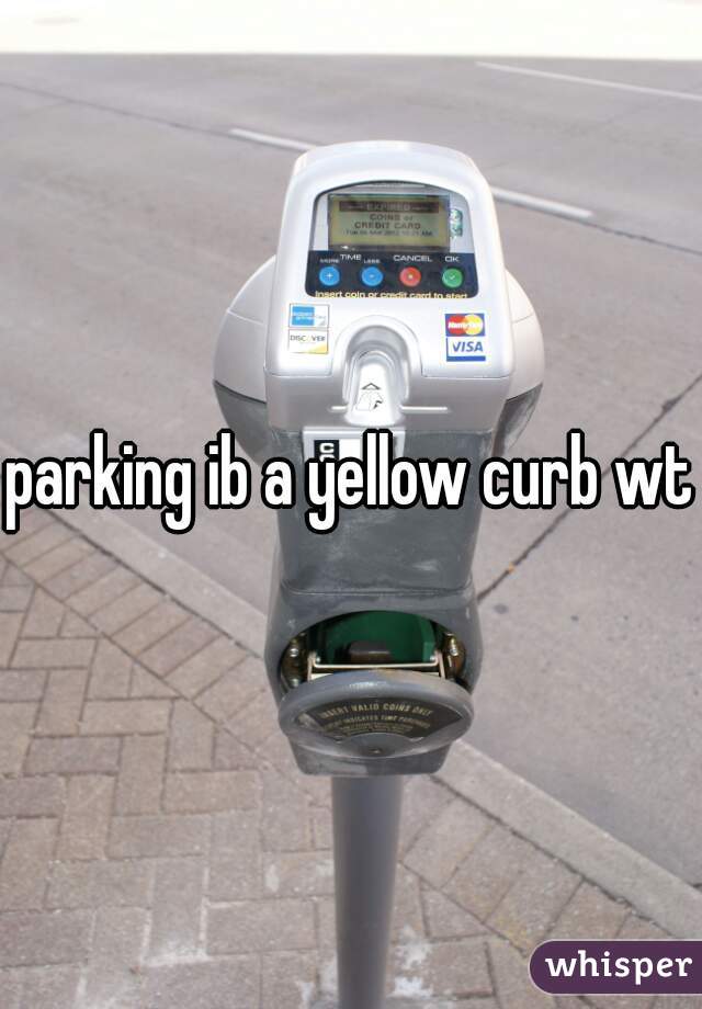 parking ib a yellow curb wtf