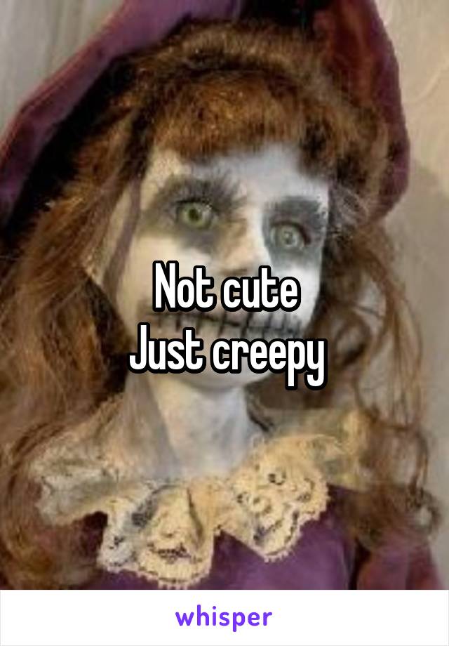 Not cute
Just creepy