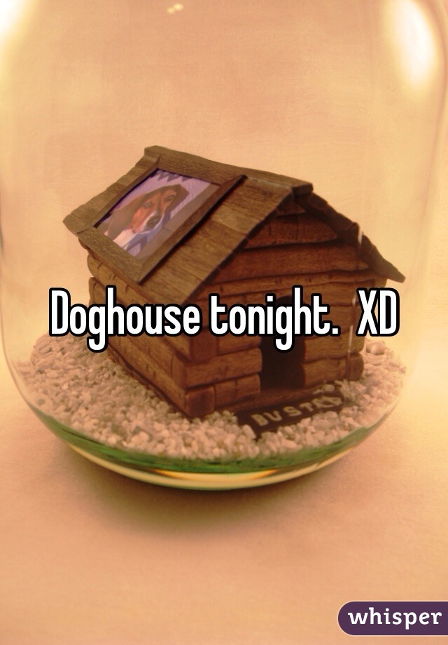 Doghouse tonight.  XD