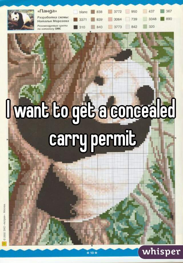 I want to get a concealed carry permit