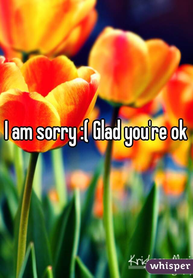 I am sorry :( Glad you're ok