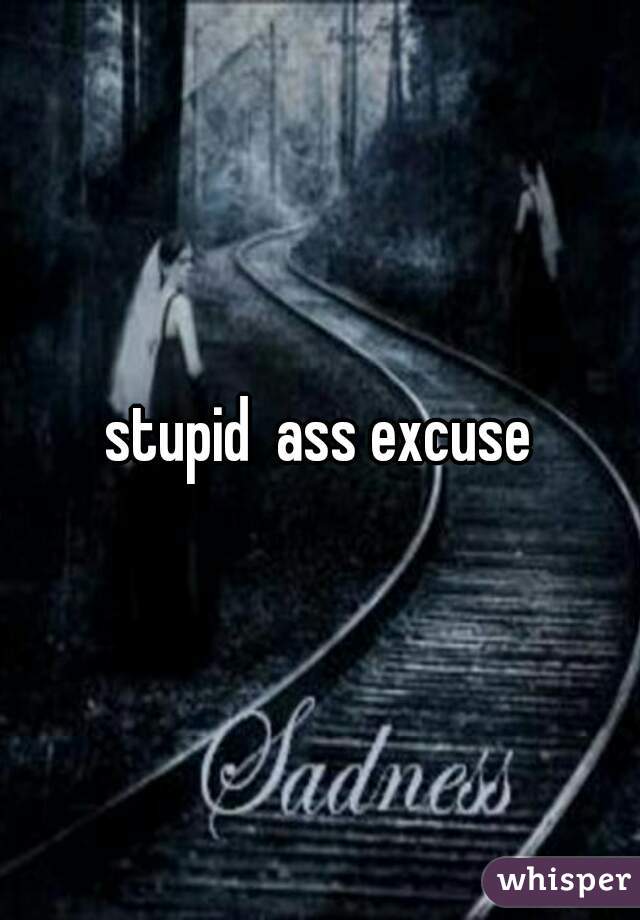 stupid  ass excuse