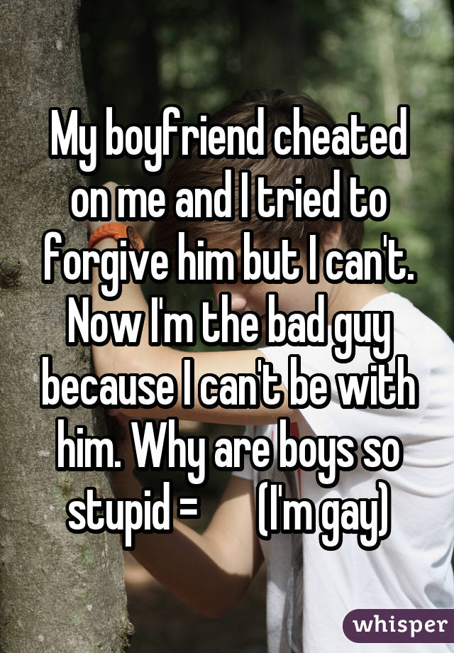My boyfriend cheated on me and I tried to forgive him but I can