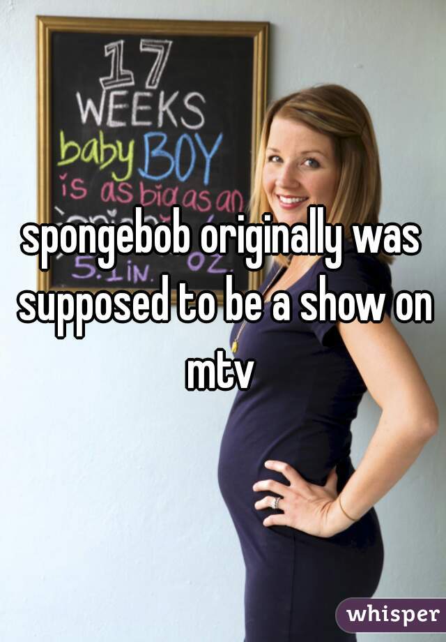 spongebob originally was supposed to be a show on mtv 
