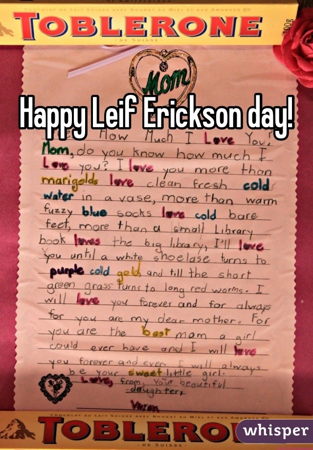 Happy Leif Erickson day!