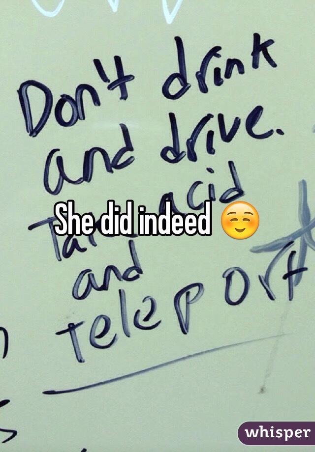 She did indeed ☺️