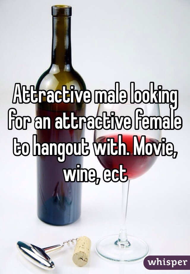 Attractive male looking for an attractive female to hangout with. Movie, wine, ect 
