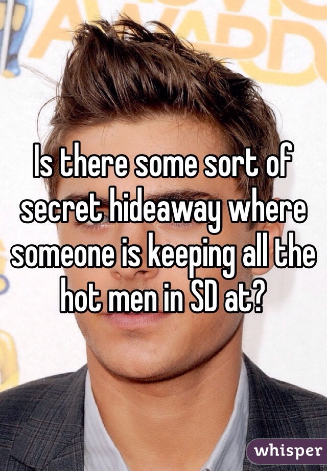 Is there some sort of secret hideaway where someone is keeping all the hot men in SD at?