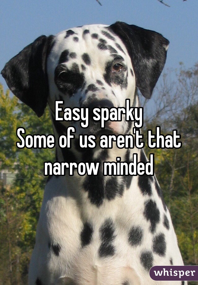 Easy sparky
Some of us aren't that narrow minded