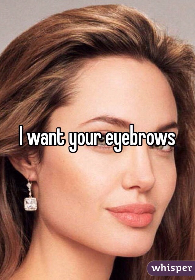 I want your eyebrows