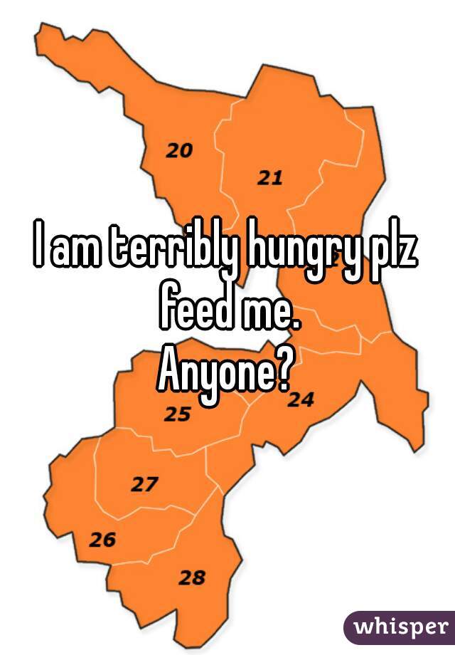 I am terribly hungry plz feed me.
Anyone?