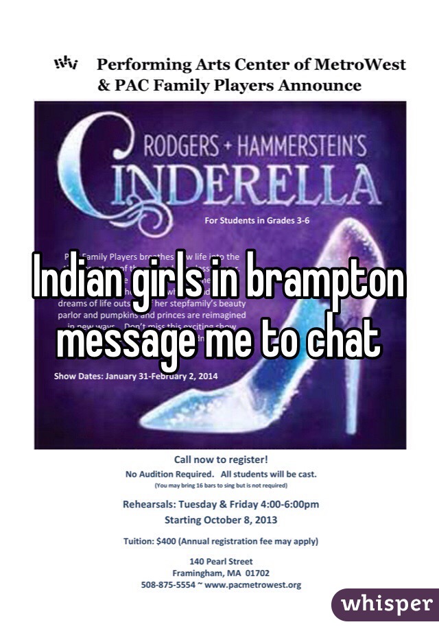 Indian girls in brampton message me to chat 