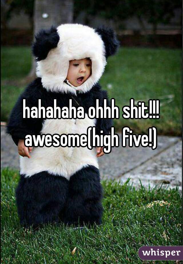 hahahaha ohhh shit!!!
awesome(high five!)