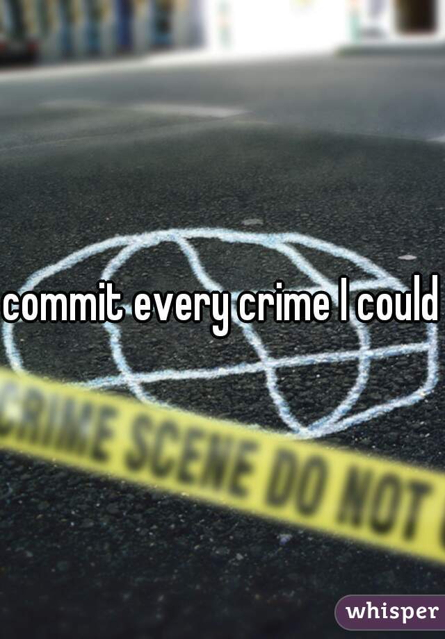 commit every crime I could