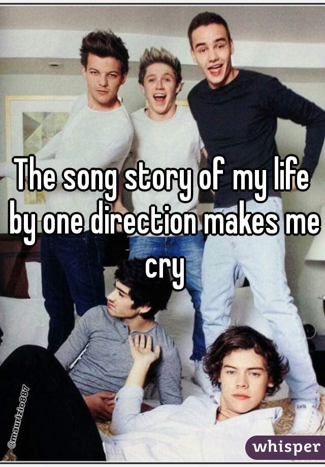 The song story of my life by one direction makes me cry