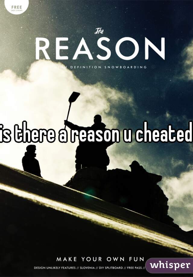 is there a reason u cheated