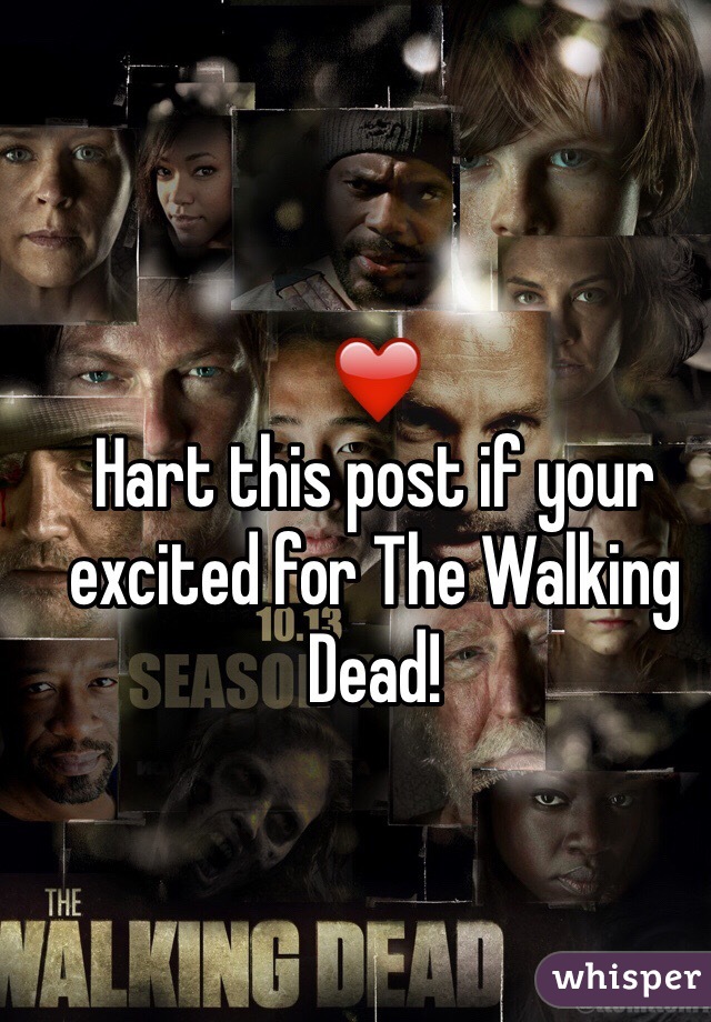 ❤️
Hart this post if your excited for The Walking Dead! 