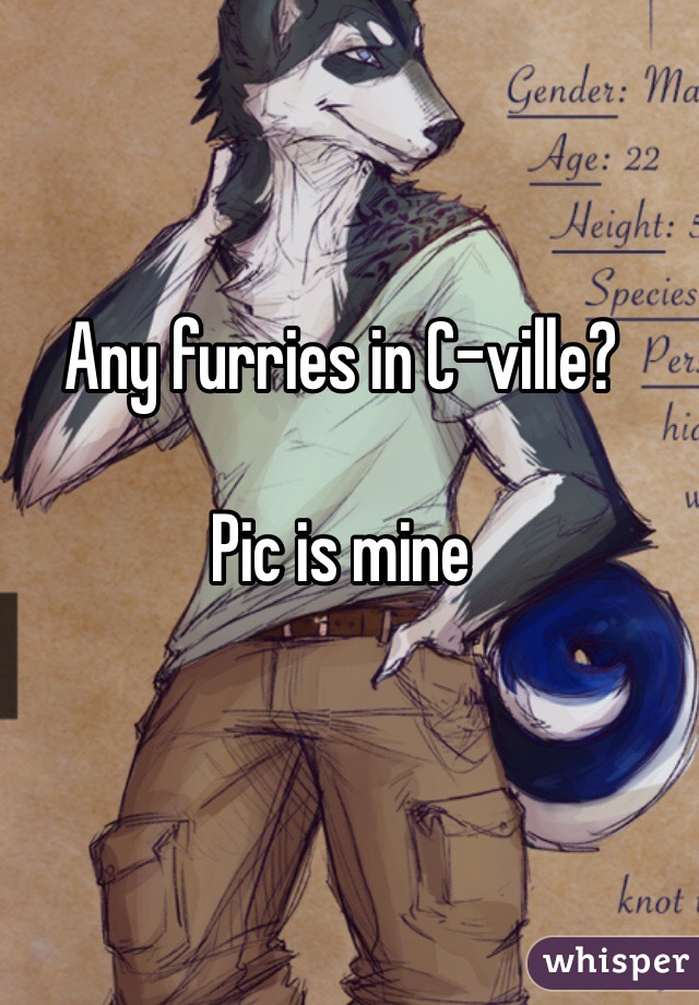 Any furries in C-ville?

Pic is mine