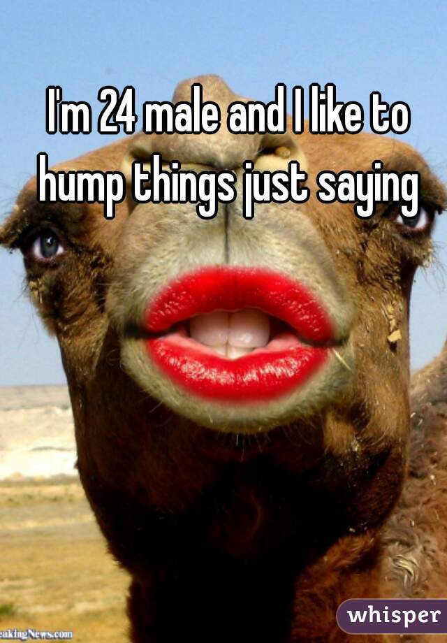 I'm 24 male and I like to hump things just saying 