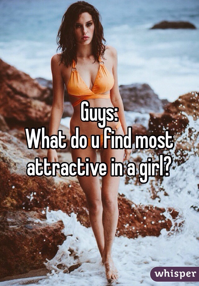 Guys:
What do u find most attractive in a girl?