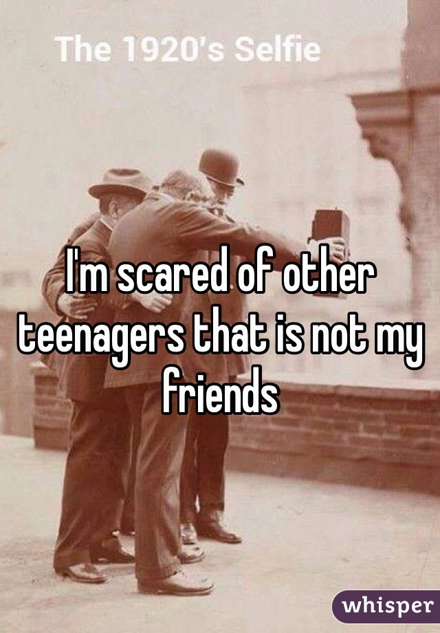 I'm scared of other teenagers that is not my friends