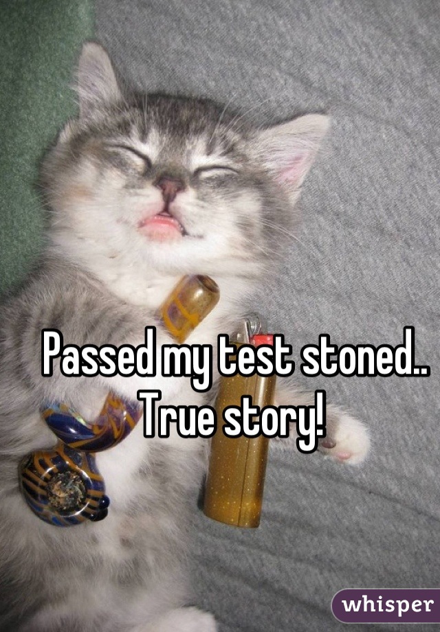 Passed my test stoned.. True story! 