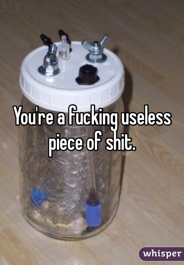 You're a fucking useless piece of shit.