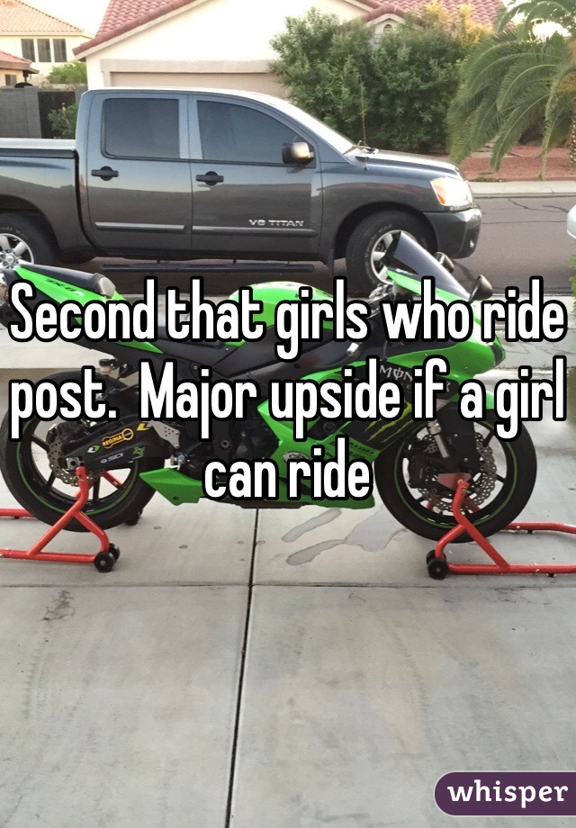 Second that girls who ride post.  Major upside if a girl can ride