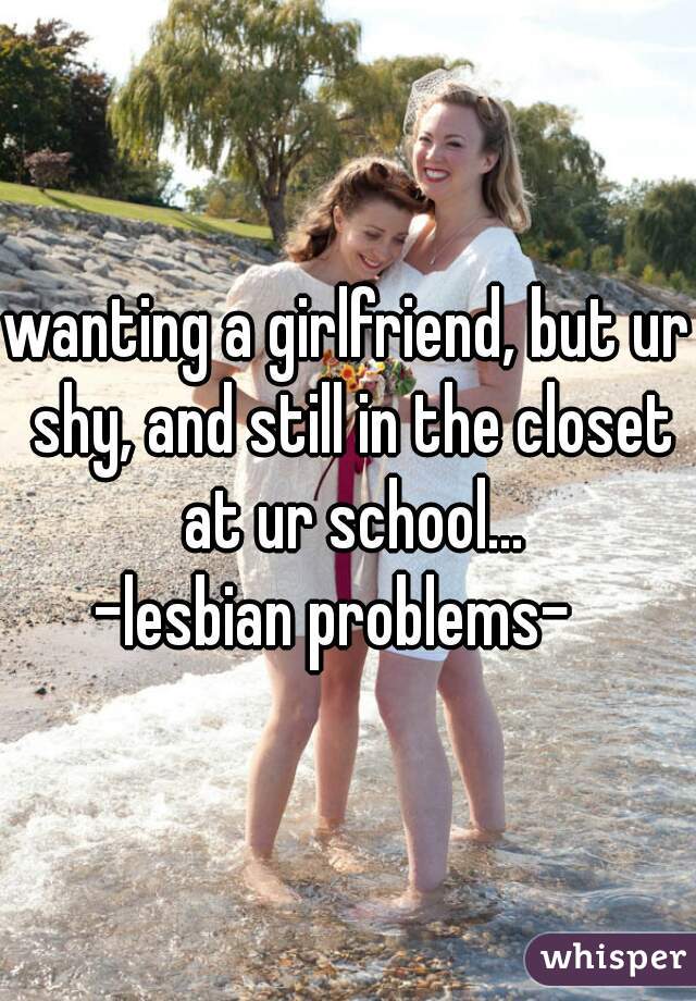 wanting a girlfriend, but ur shy, and still in the closet at ur school...
-lesbian problems-  